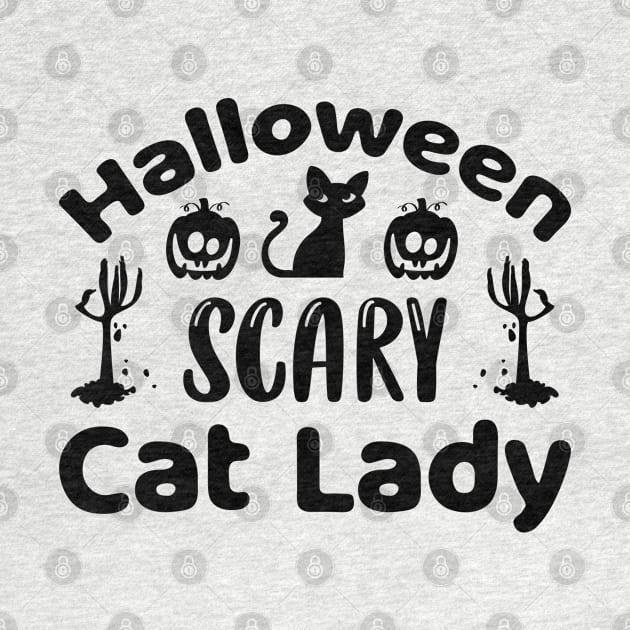 Halloween scary cat lady by Lebihanto